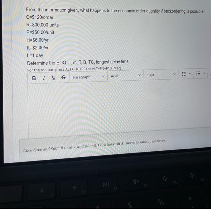 From the information given, what happens to the