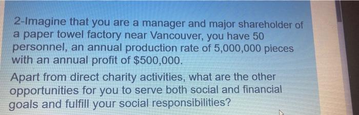 2-Imagine that you are a manager and major