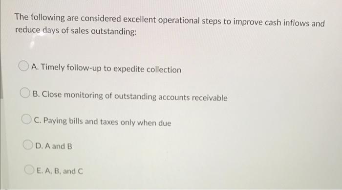 The following are considered excellent