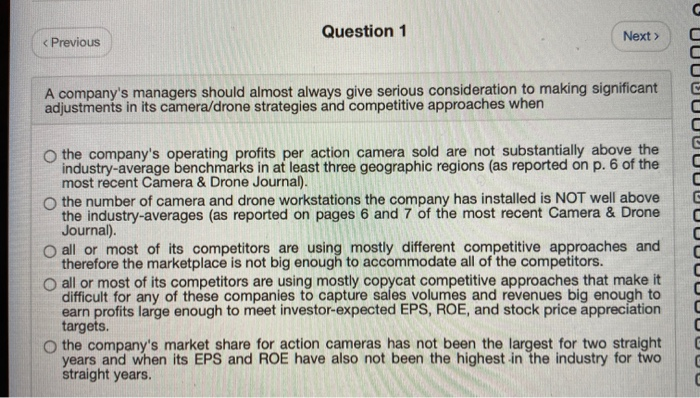 Question 1 < Previous Next  style=