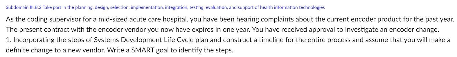 Subdomain III.B.2 Take part in the planning,