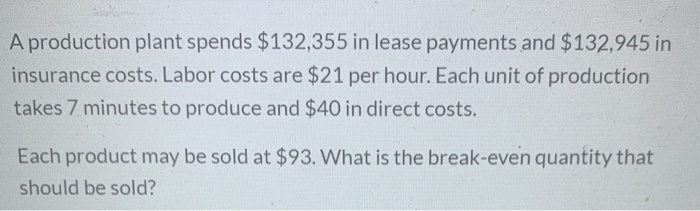 A widget costs $2 per unit to store for one year