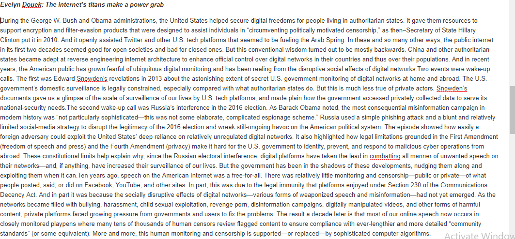 IDEAS Internet Speech Will Never Go Back to