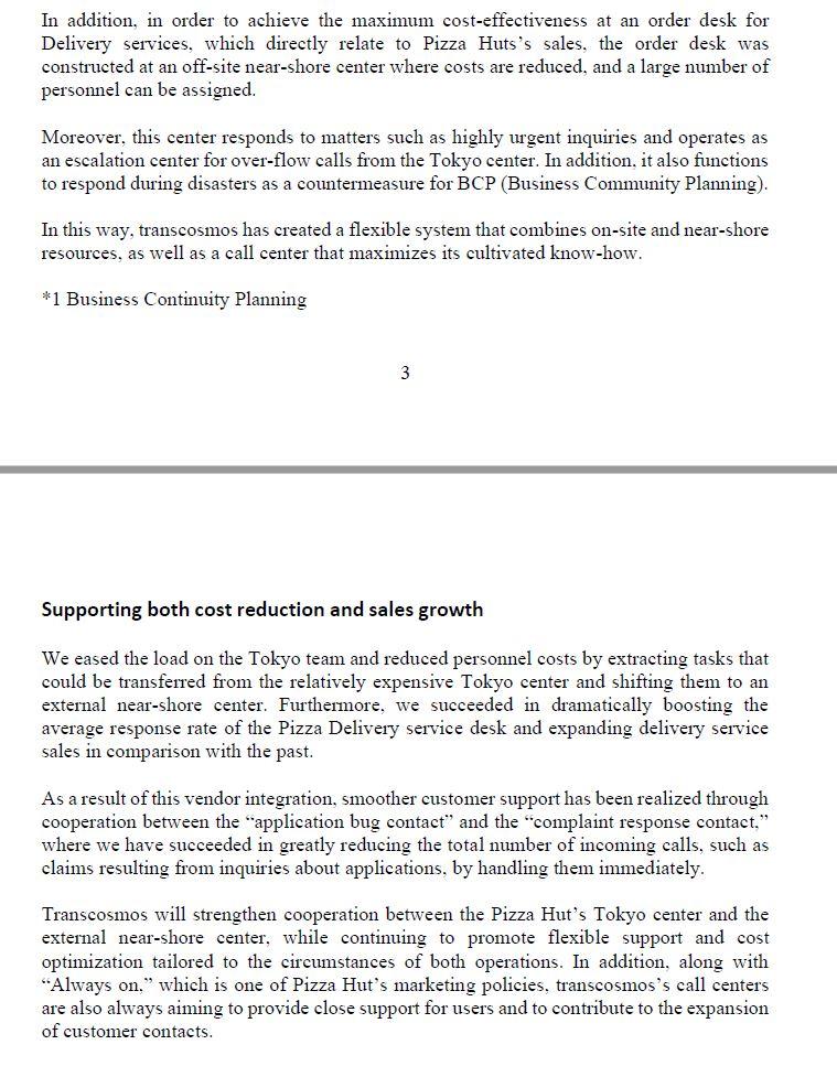 Case Study Pizza Hut Operation : Plagiarism