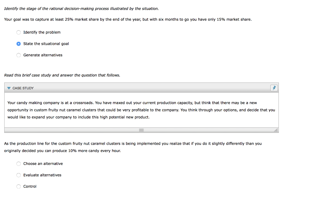 Identify the stage of the rational
