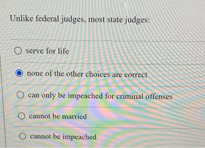 State courts of general jurisdiction: O none of