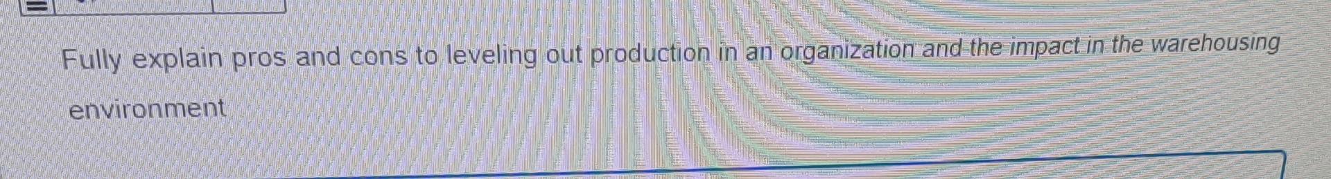 Fully explain pros and cons to leveling out
