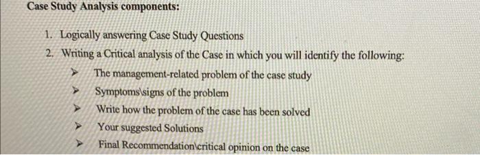 plz I want cas study analysis Questions 1. In