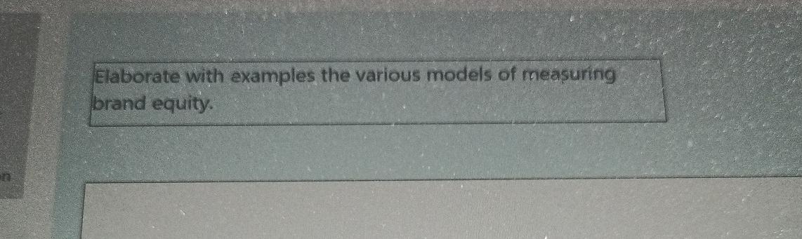 Elaborate with examples the various models of