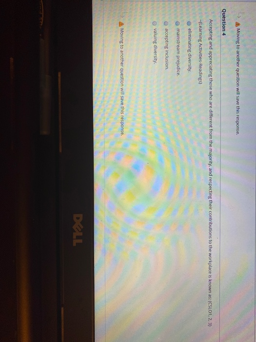 Moving to another question will save this