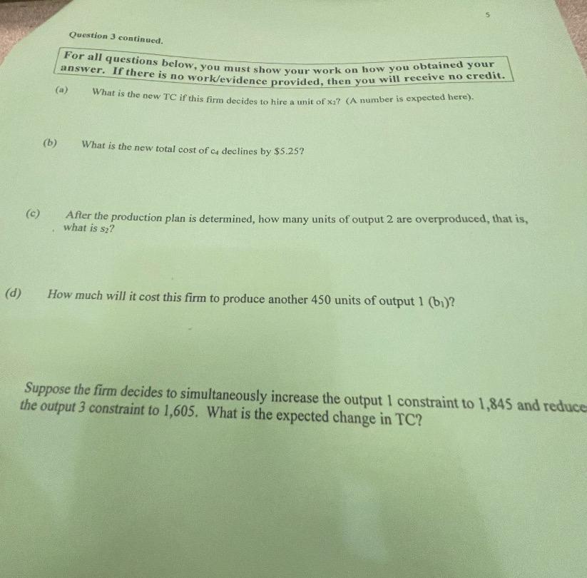 Problet (12 points al 2 points for each part).