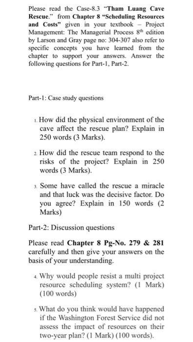 Please read the Case-8.3 "Tham Luang Cave