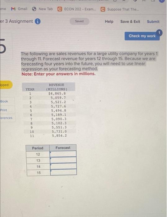 The following are sales revenues for a large