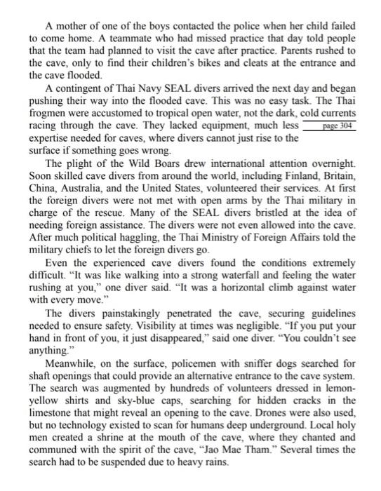 Please read the Case-8.3 "Tham Luang Cave