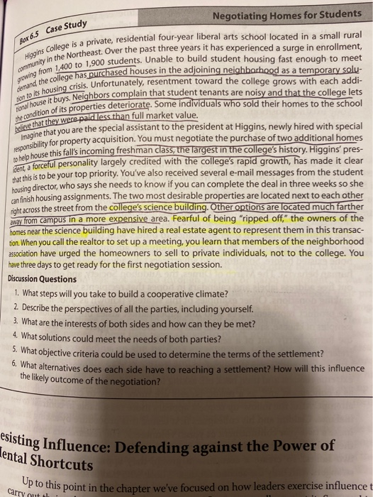 Negotiating Homes for Students Bar 6.5 Case Study