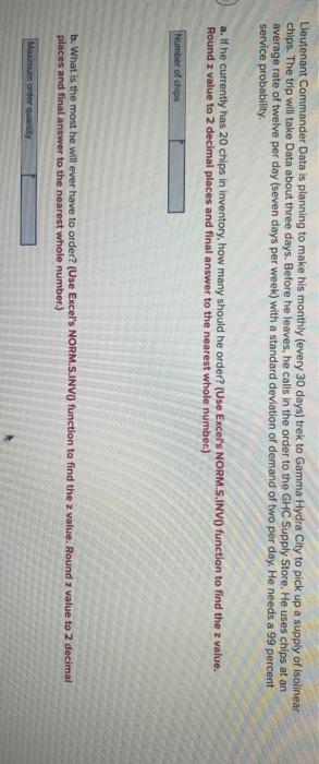 Lieutenant Commander Data is planning to make his