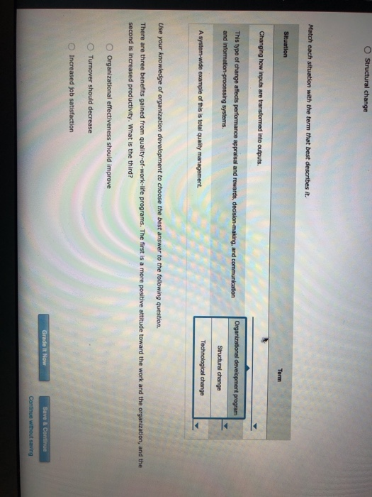 Chapter 16: Assignment: Organization Change and