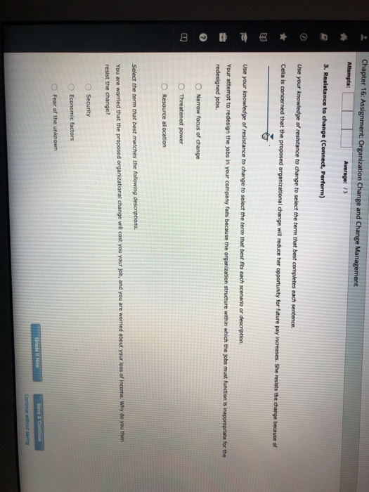 Chapter 16: Assignment: Organization Change and