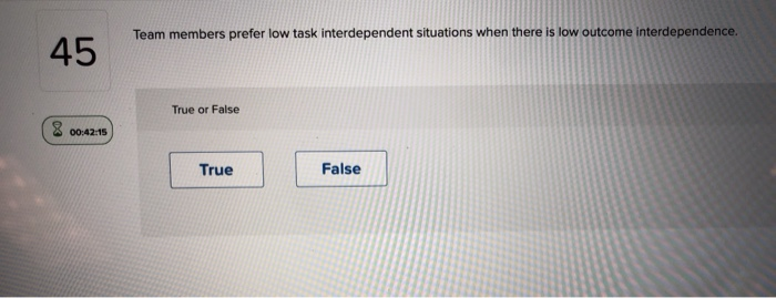 Team members prefer low task interdependent