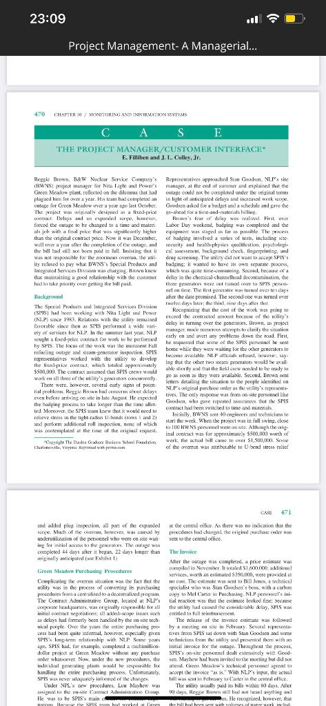 Help me summerize this case study 23:09 Project