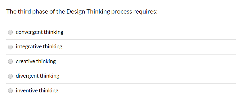 The third phase of the Design Thinking process