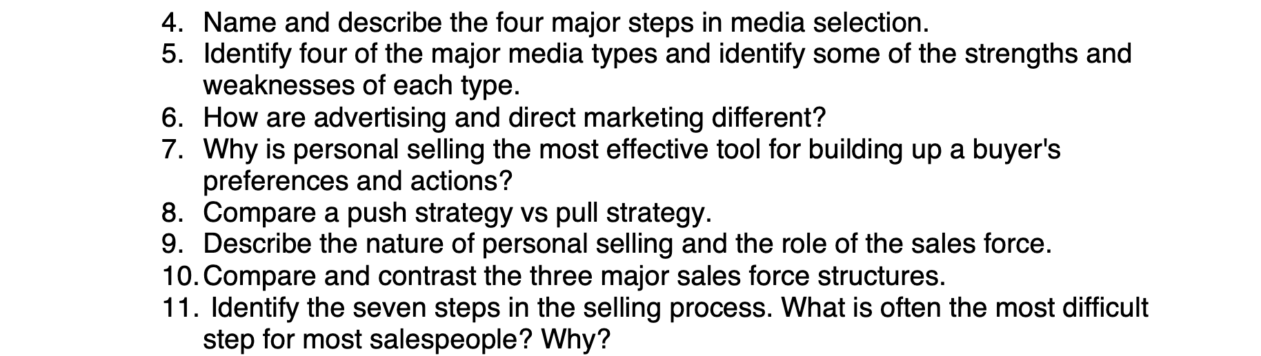 4. Name and describe the four major steps in