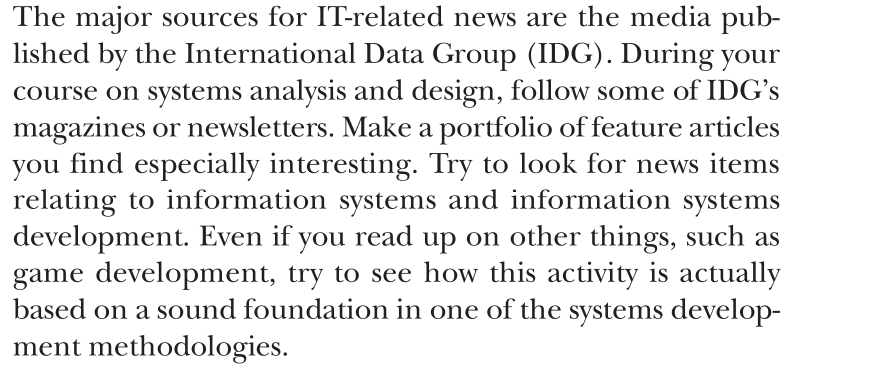 Complete the field exercise of chapter 1.