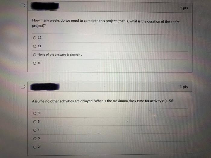 We would like to use the critical path method