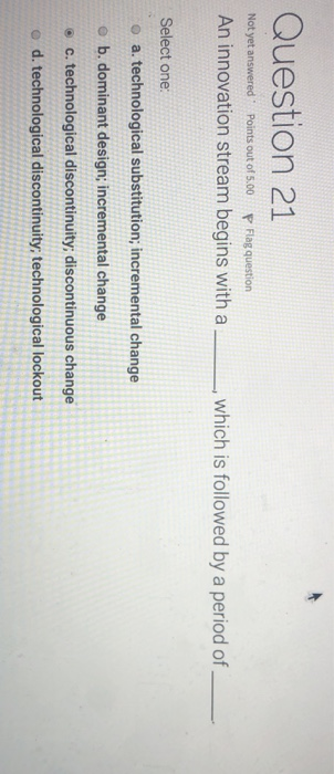 Question 21 Not yet answered Points out of 5.00 P