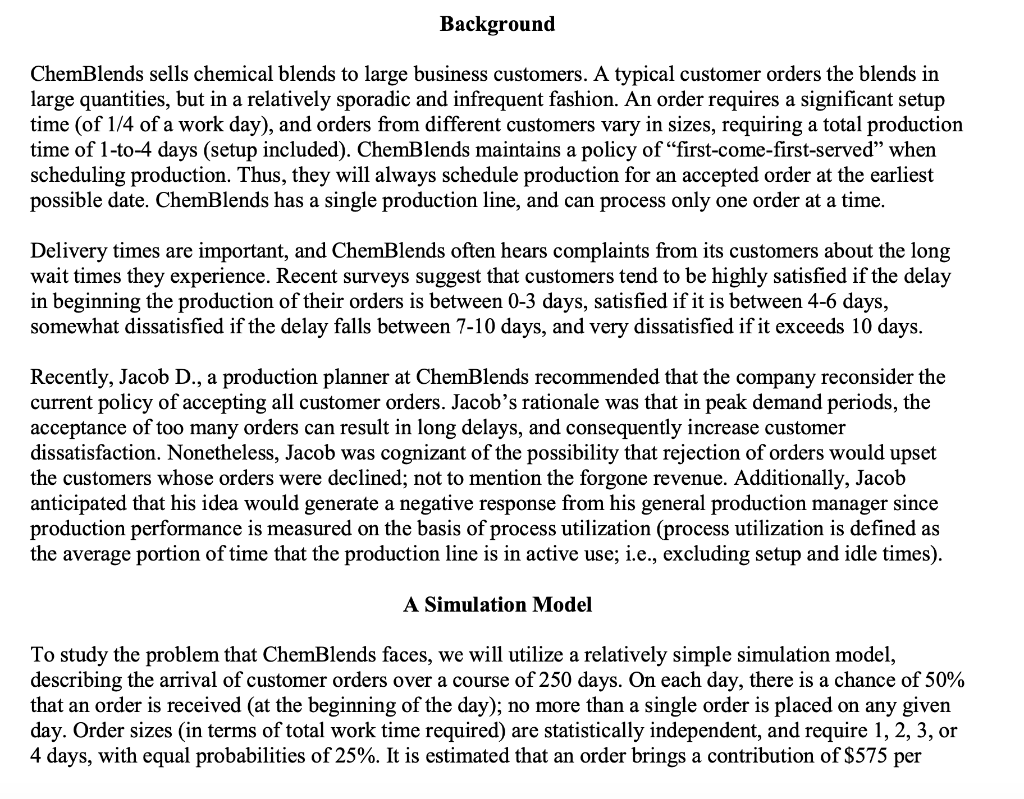 (The benchmark case) Use the simulation model to