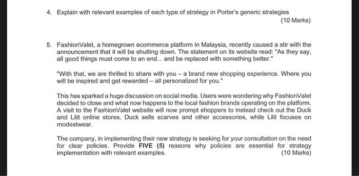 please answer 2 questions 4. Explain with