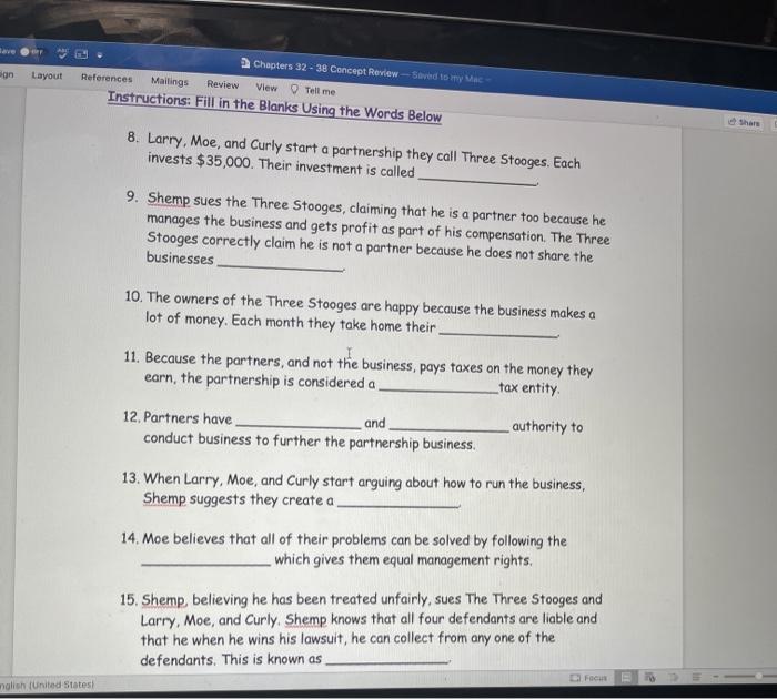 Chapter 32 - 38 Concept Review - Saved to y Mac