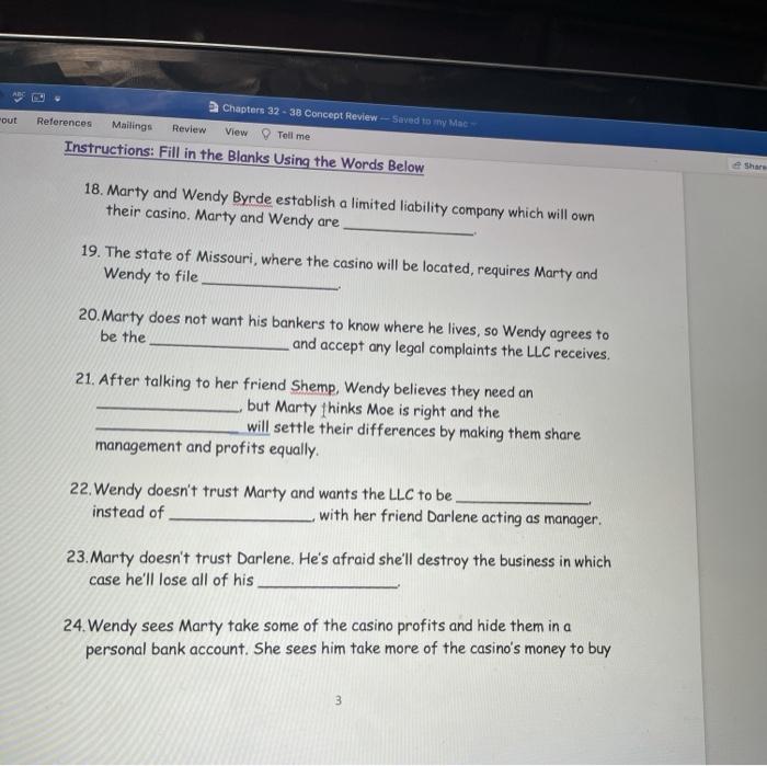 Chapter 32 - 38 Concept Review - Saved to y Mac