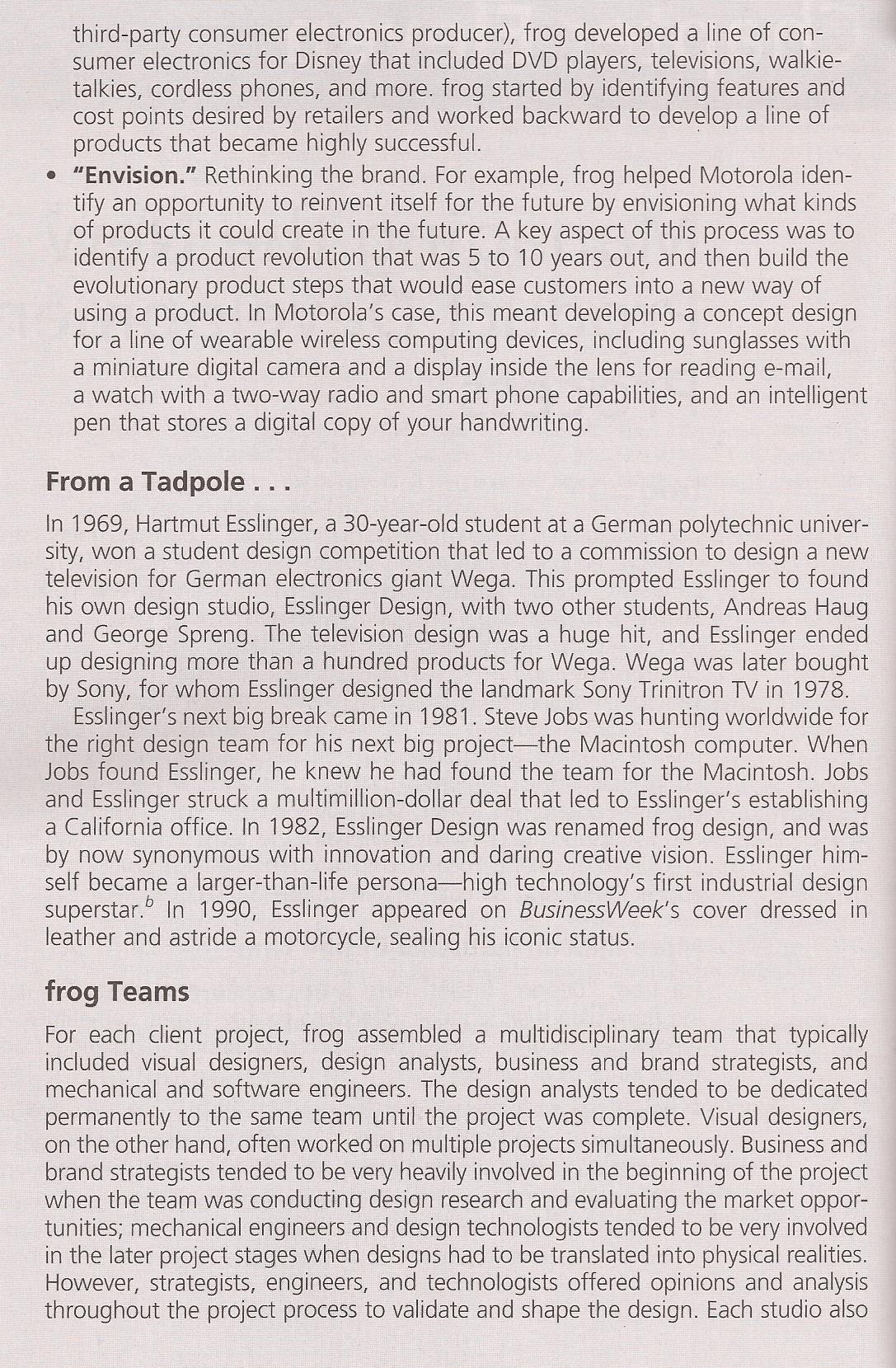 Managing the New Product Development Process frog