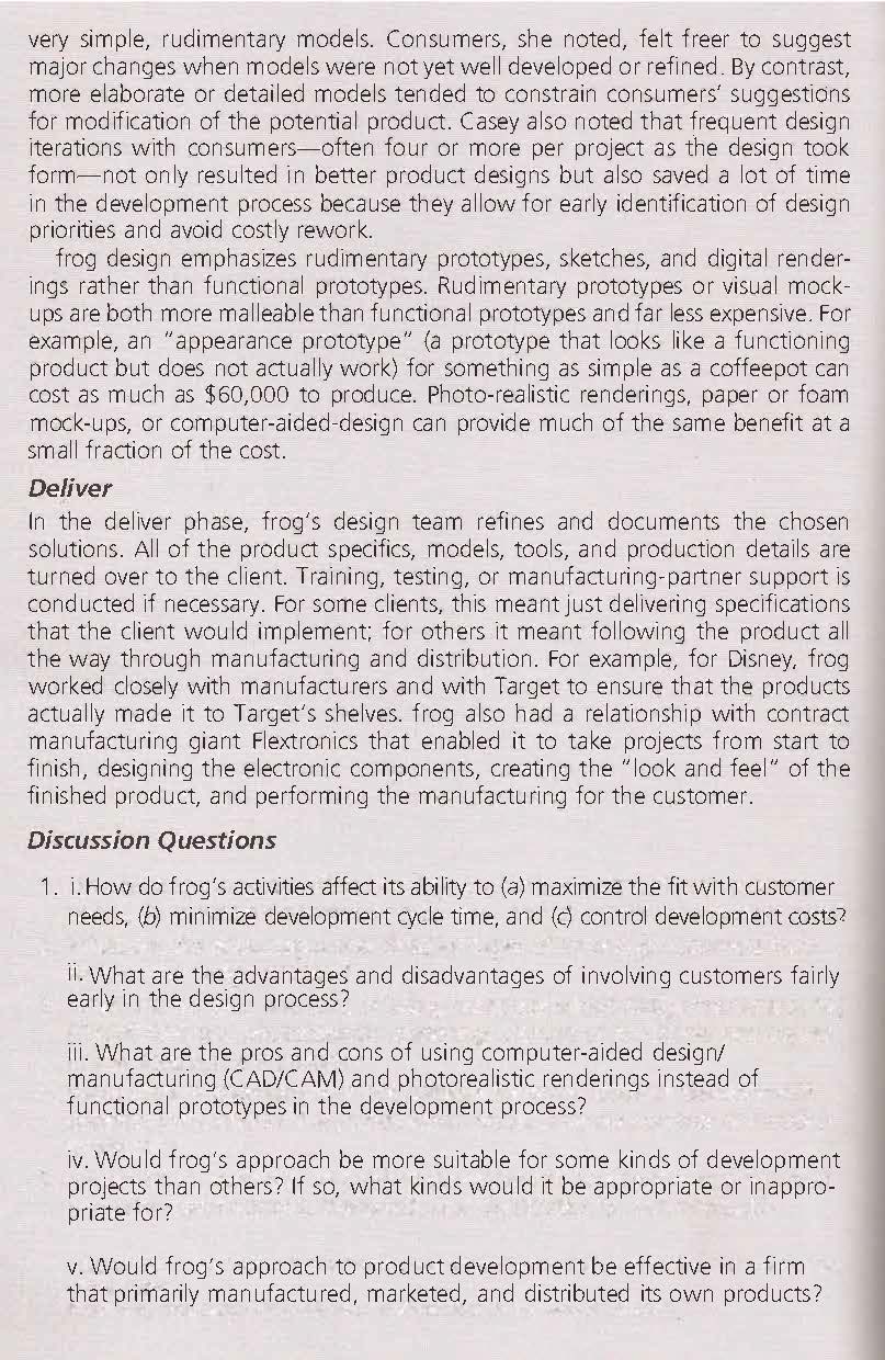 Managing the New Product Development Process frog