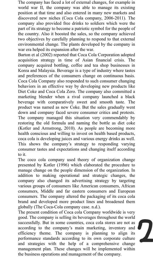 (a) The following statement The change management