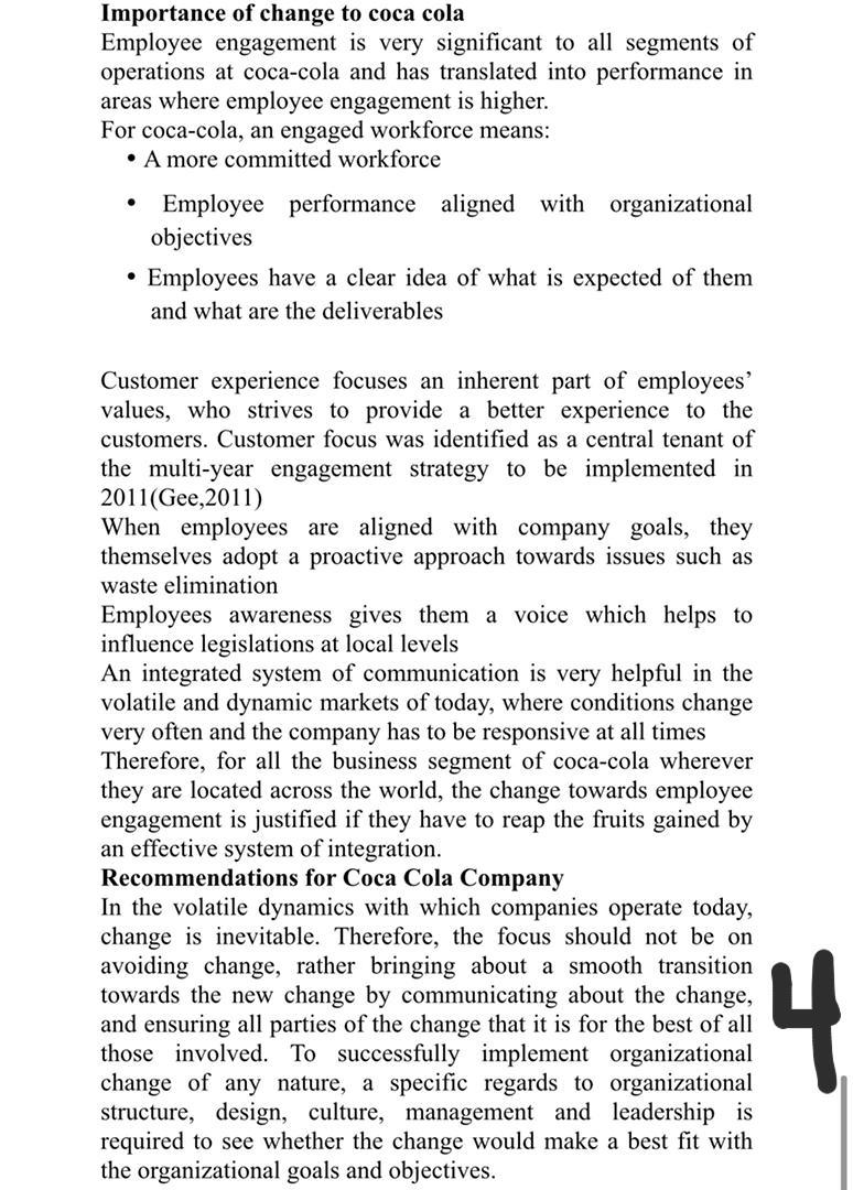 (a) The following statement The change management