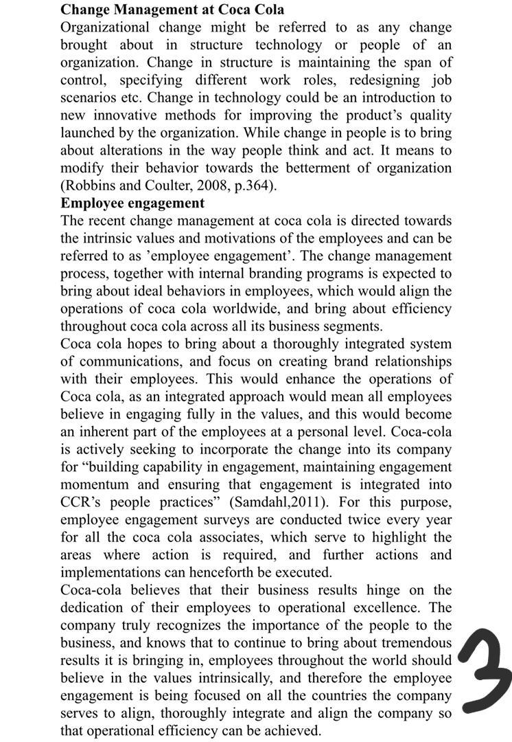 (a) The following statement The change management