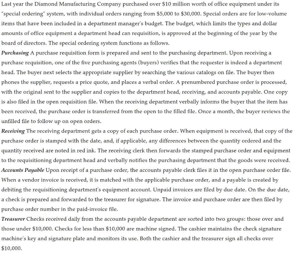 Using the narrative provided, identify 2