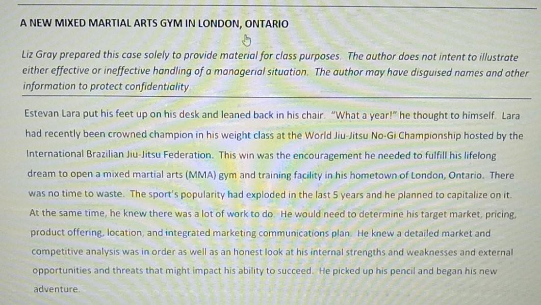 A NEW MIXED MARTIAL ARTS GYM IN LONDON, ONTARIO