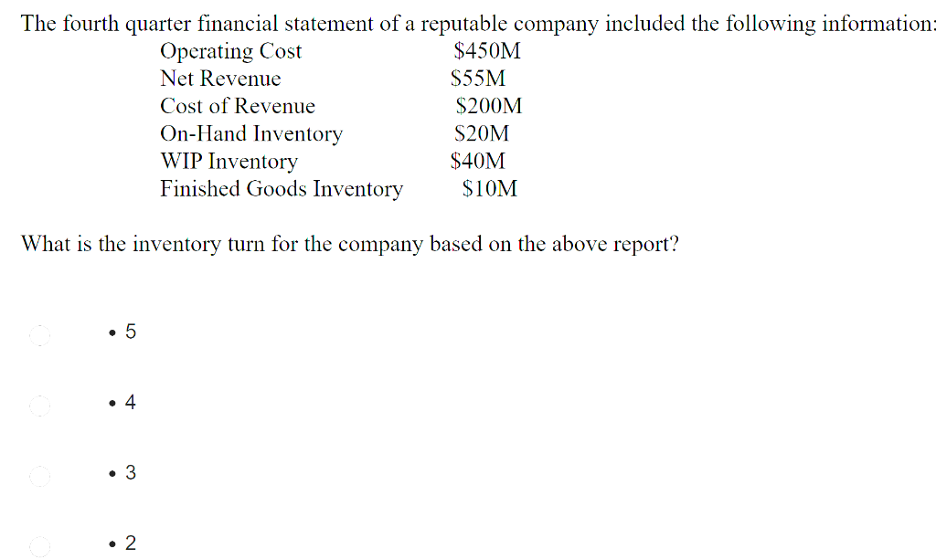 The fourth quarter financial statement of a