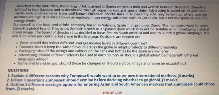 Launched in the mid-1980s, this energy drink is