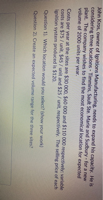 John Kros, owner of Ignitions Manufacturing,