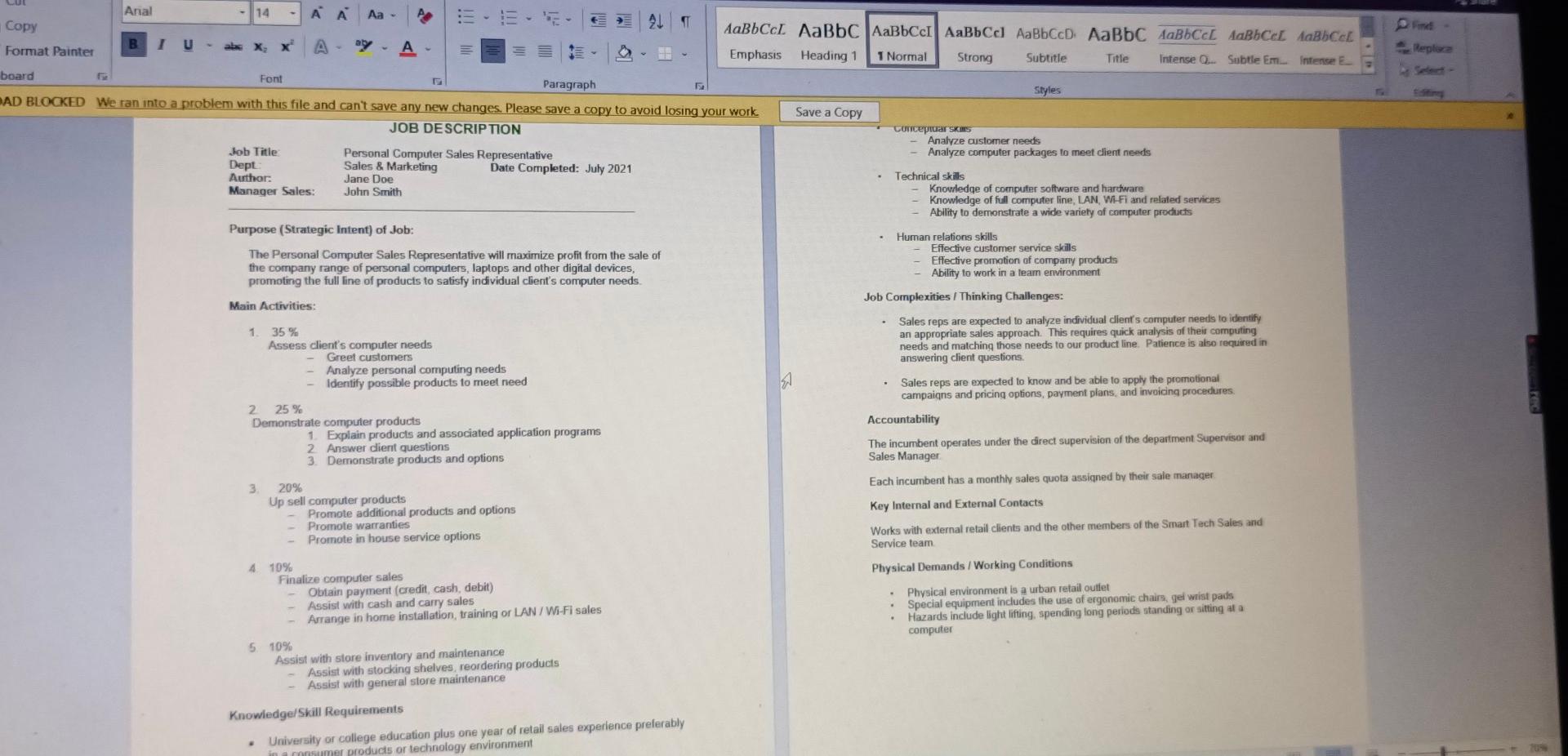 I need job description for shoppers pharmacy