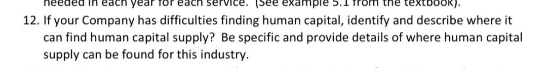 needed in each year for each servic (See example