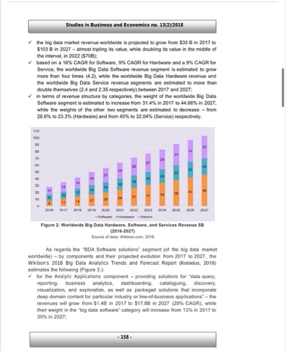 Q: Summarize this in one page 3. Big Data - the