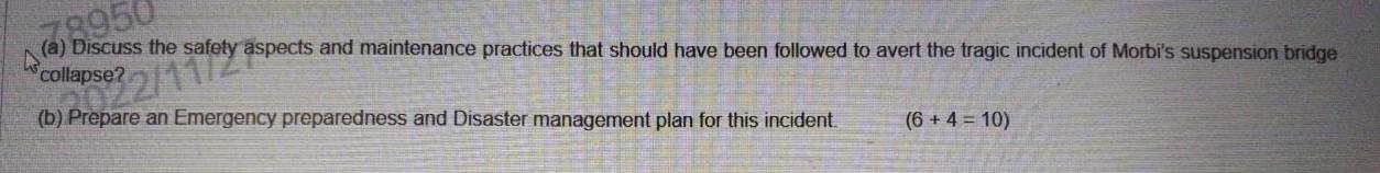 (a) Discuss the safety aspects and maintenance