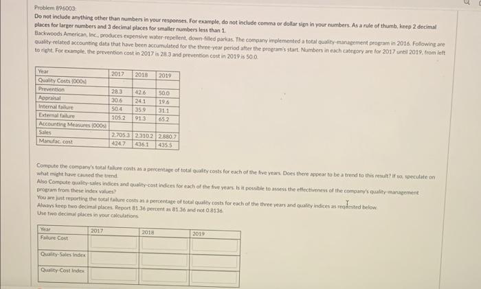 fill in blanks Problem 896000 Do not include