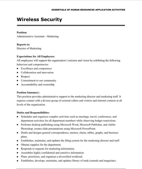 Read the job description to familiarize yourself