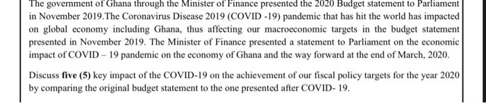 The government of Ghana through the Minister of